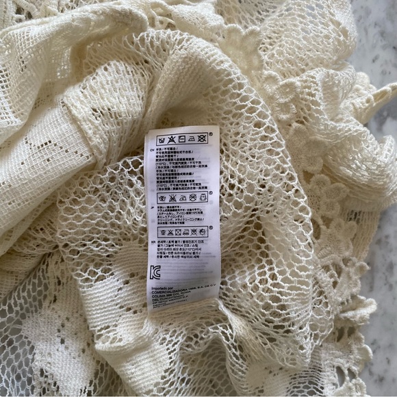 NWT Maje ECRU Leroi Crochet-trim Lace Top - Picture 3 of 11